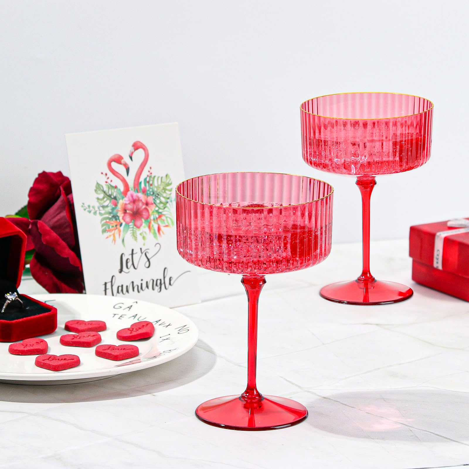 HKSZEH 10 oz capacity supports balanced pours for festive toasts.