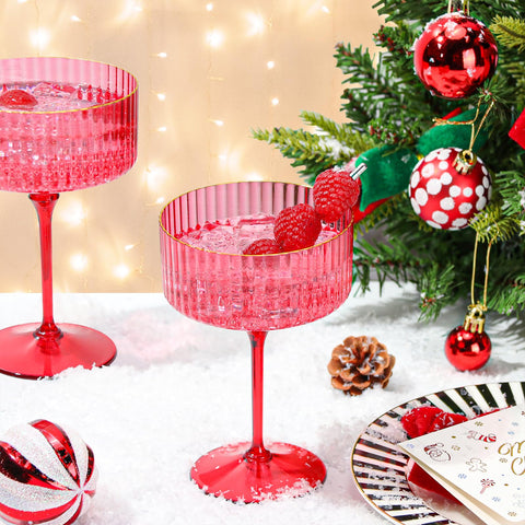 HKSZEH 24-piece set suits cocktails, wine, espresso drinks, and desserts.
