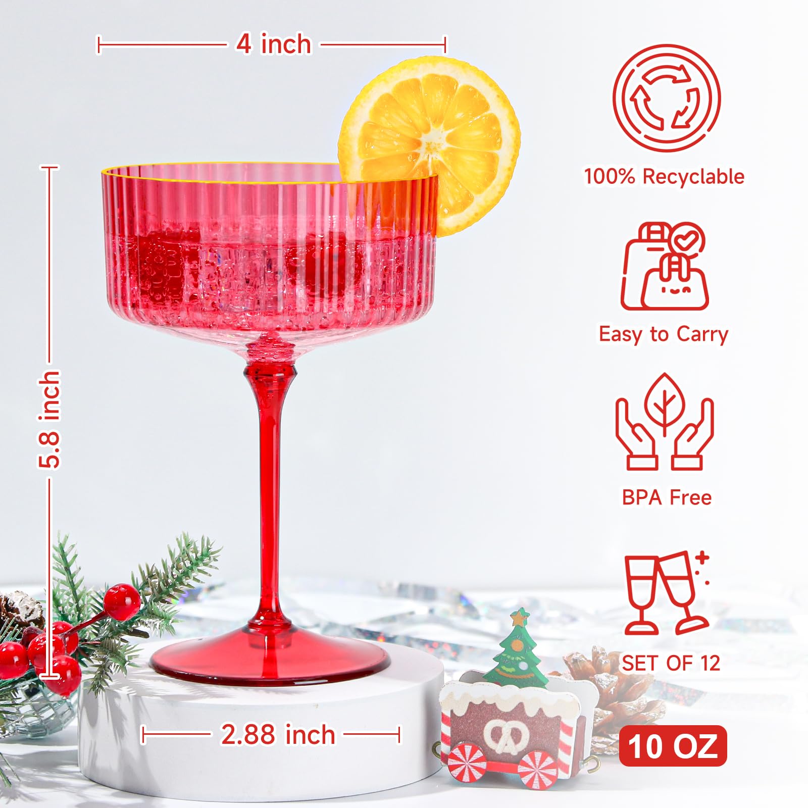 HKSZEH detachable stem design for easy transport at parties and picnics.