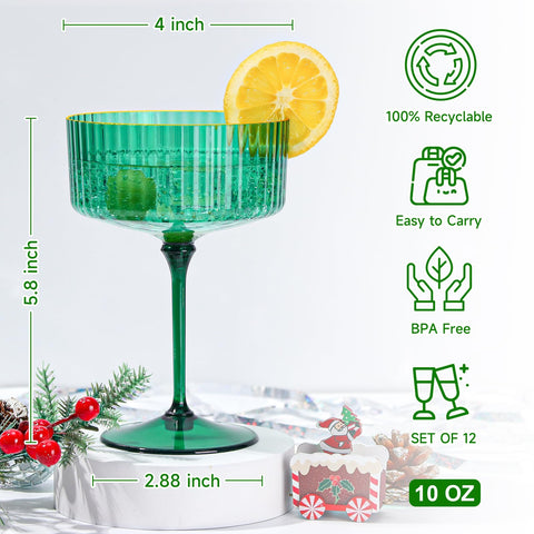 HKSZEH gold rim martini glass detail adds glamour to drinks.