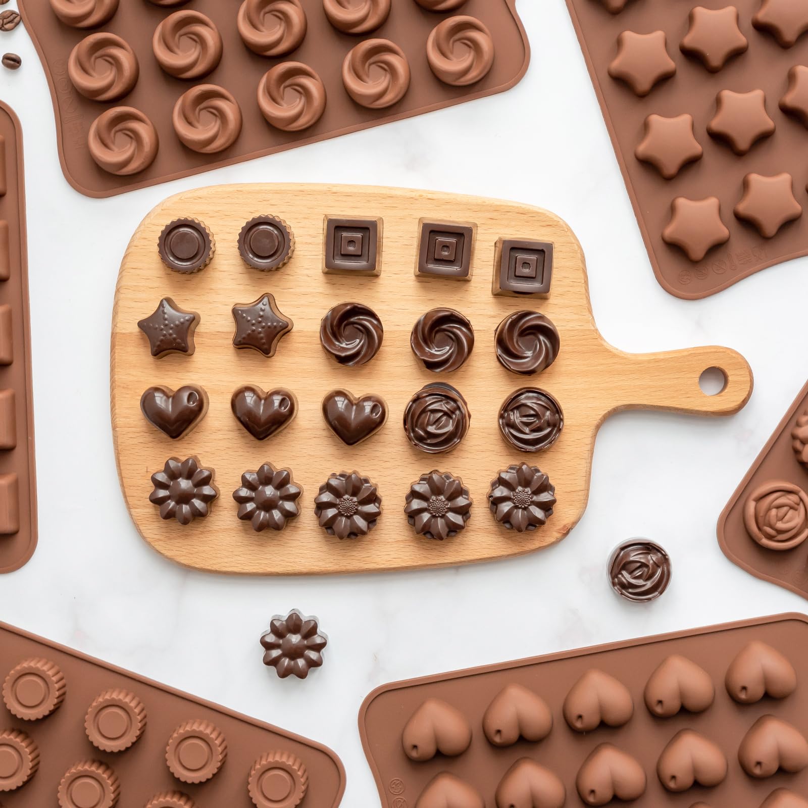 HKUCFTT square mold for precise portions and polished candy displays.