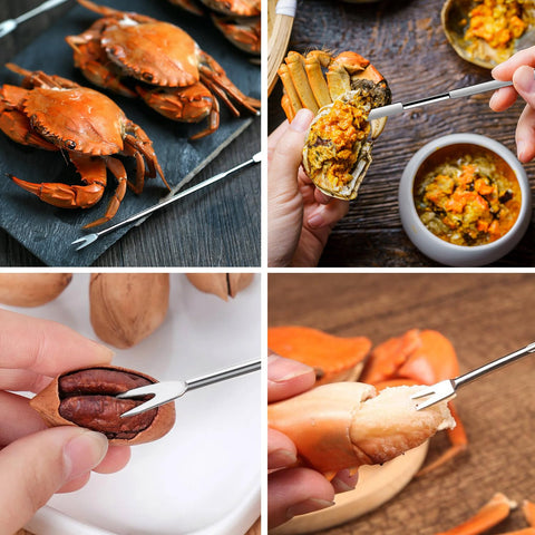 HLARTNET seafood picks and nut crackers provide precise meat access and versatile snacking.
