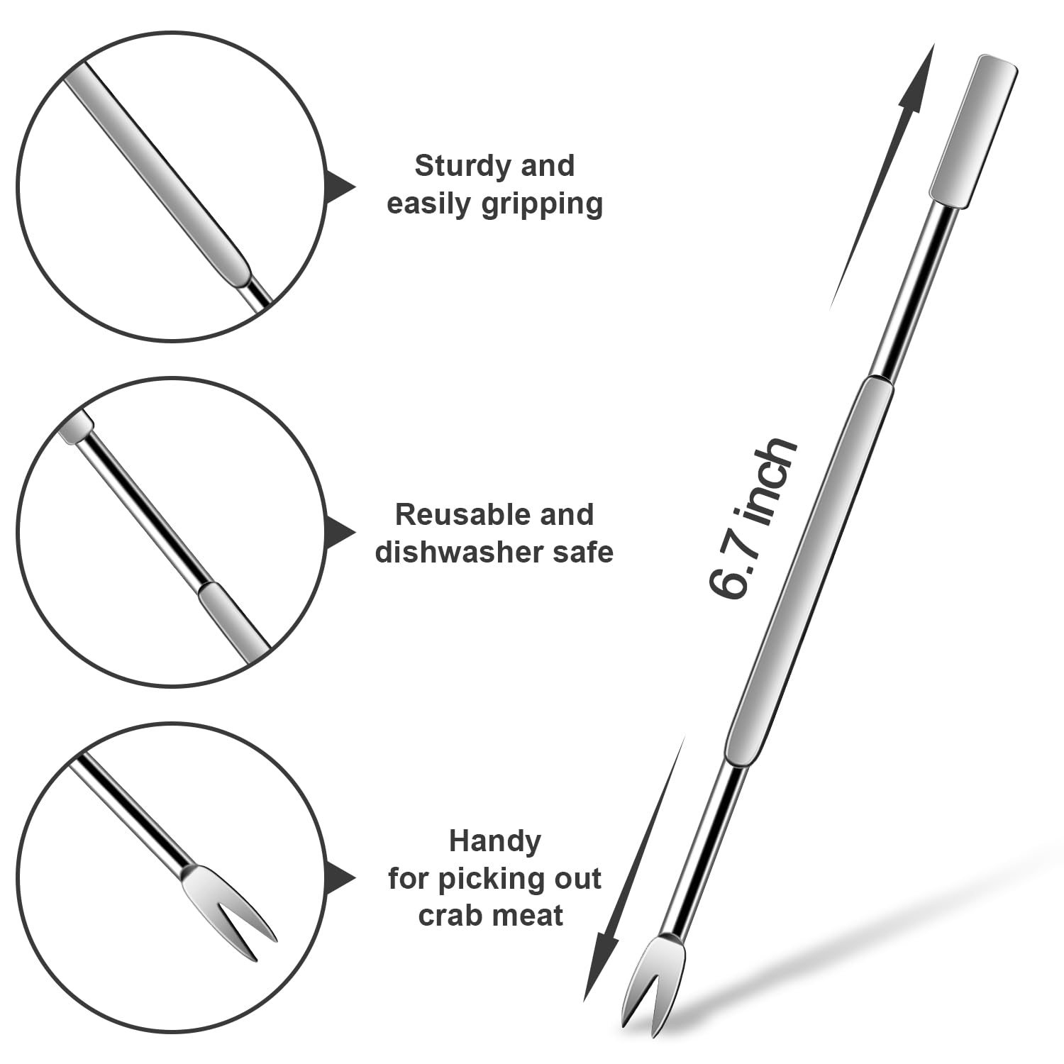 HLARTNET stainless seafood crackers highlight durability and rust resistance for repeated use.