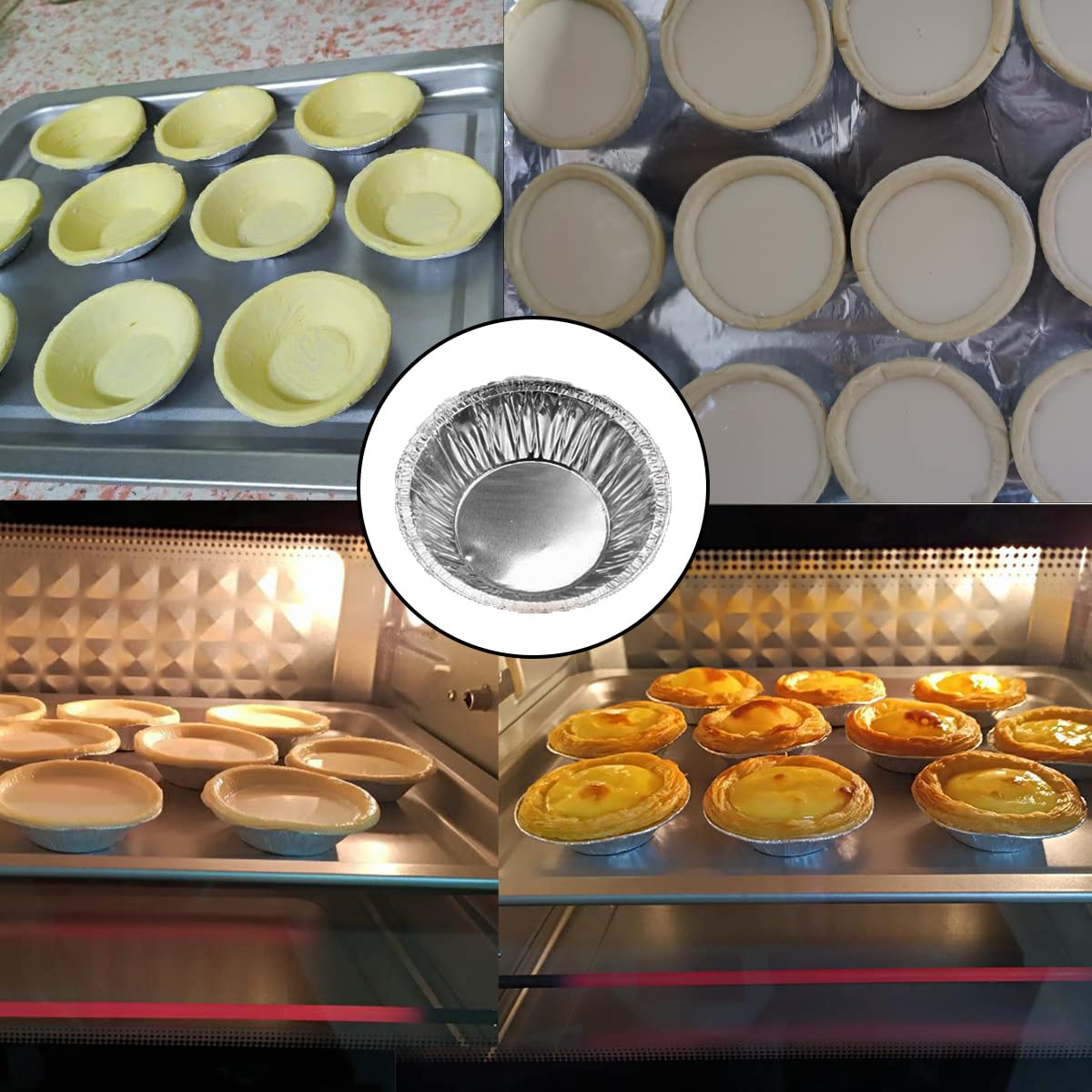 HLCM mini pan bottom diameter 2 inches ideal for small tart servings.