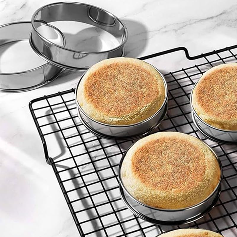 HLMOptimo 4-inch rings ready for precise burger buns or mini cakes.