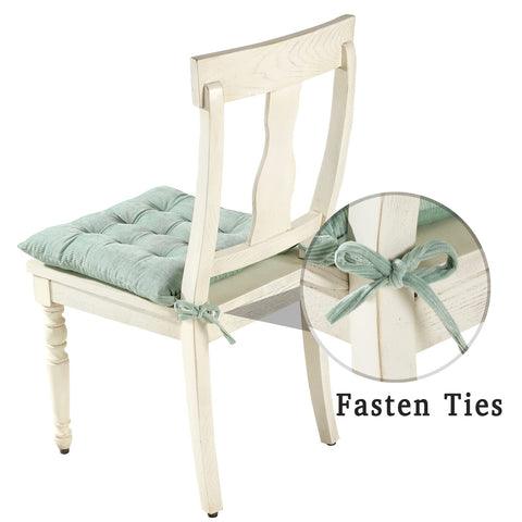 HLOVME cushion with ties shown fixed to chair
