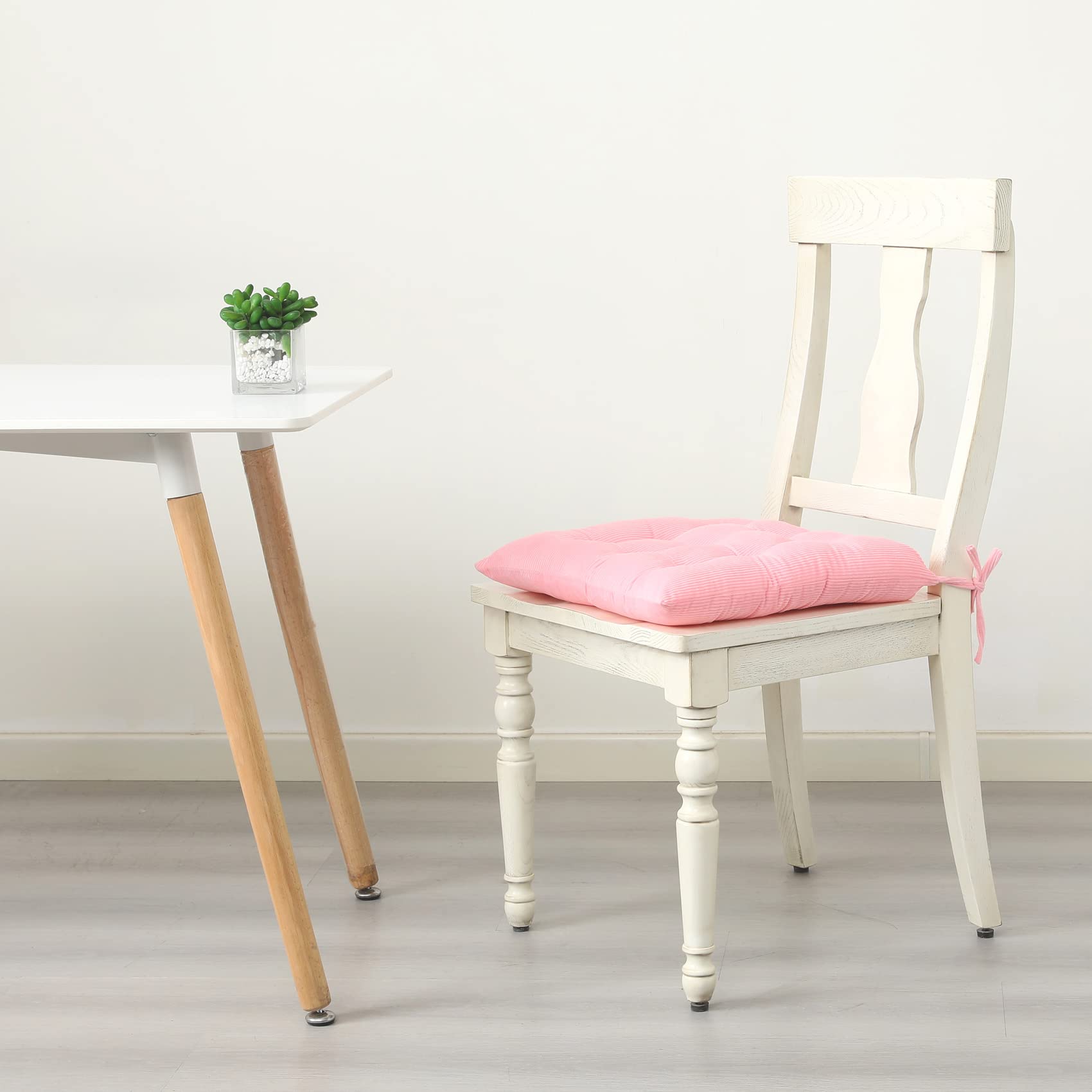 HLOVME corduroy chair cushion pink closeup fabric texture