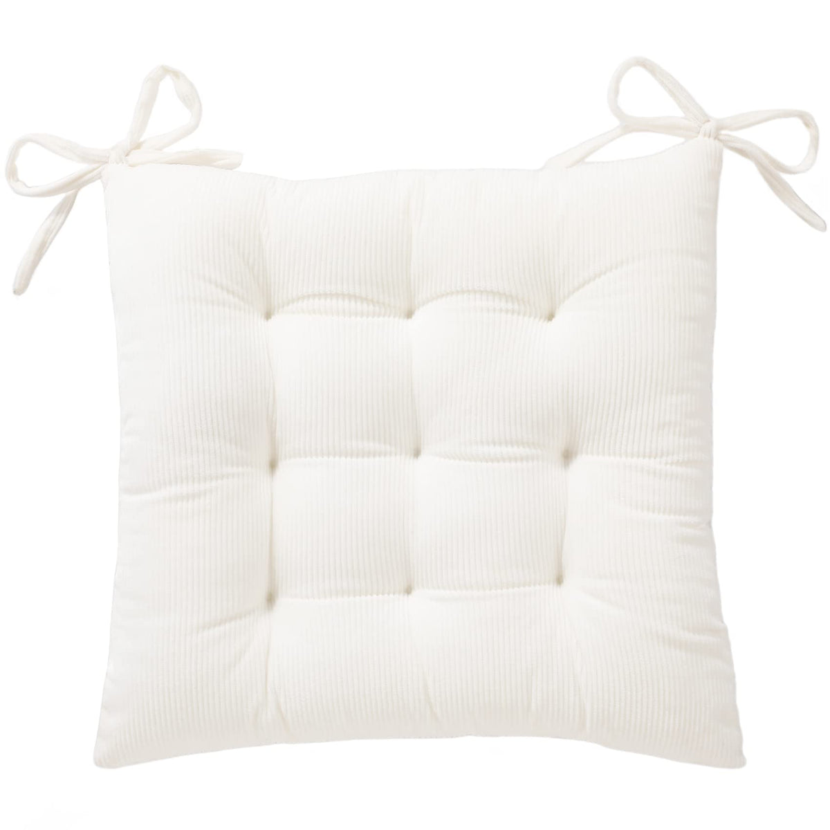 HLOVME corduroy cushion white close-up shows soft fabric for cozy seating.