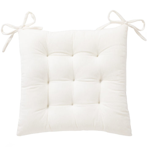 HLOVME corduroy cushion white close-up shows soft fabric for cozy seating.