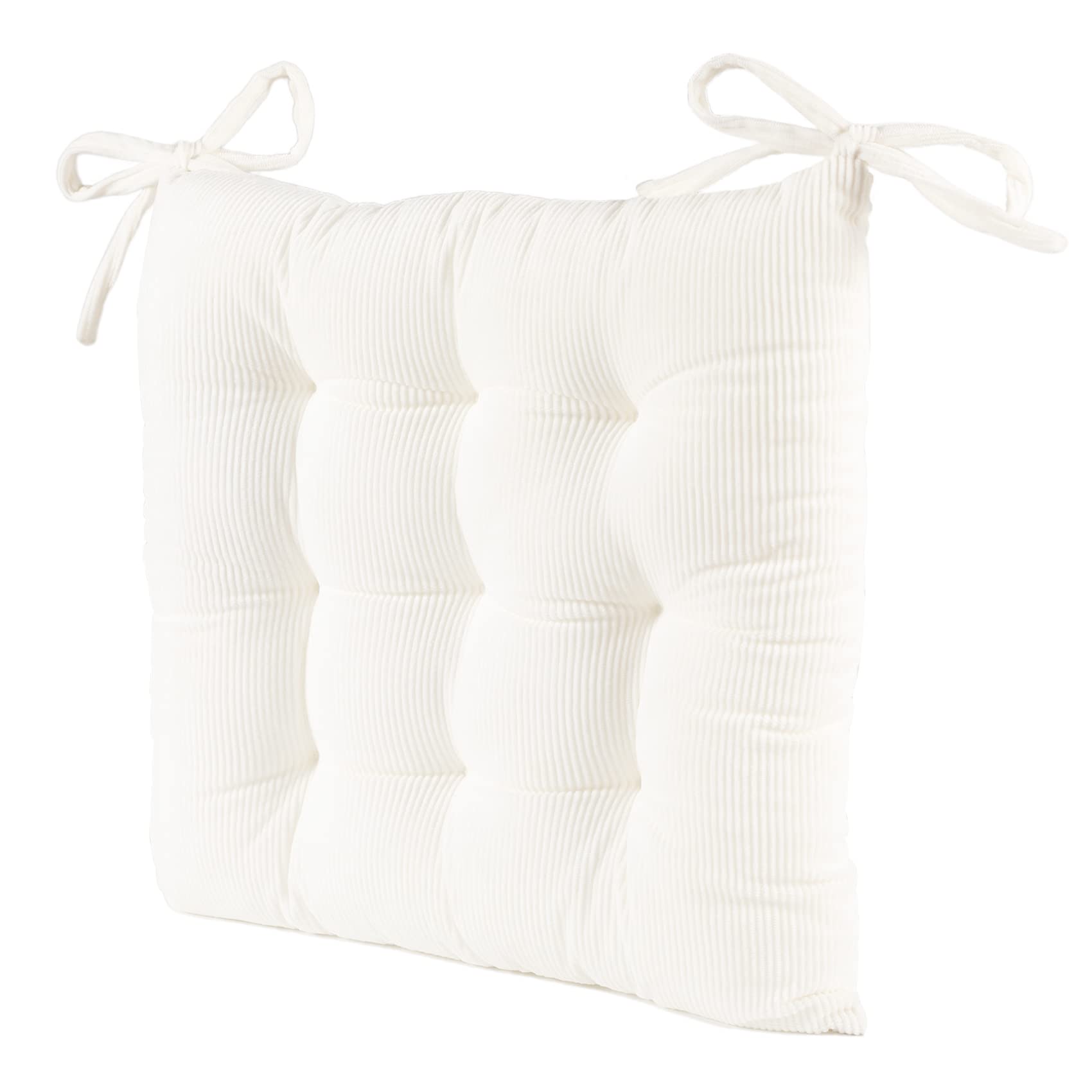 HLOVME corduroy cushion white winter warmth highlights plush loft for cold floors.