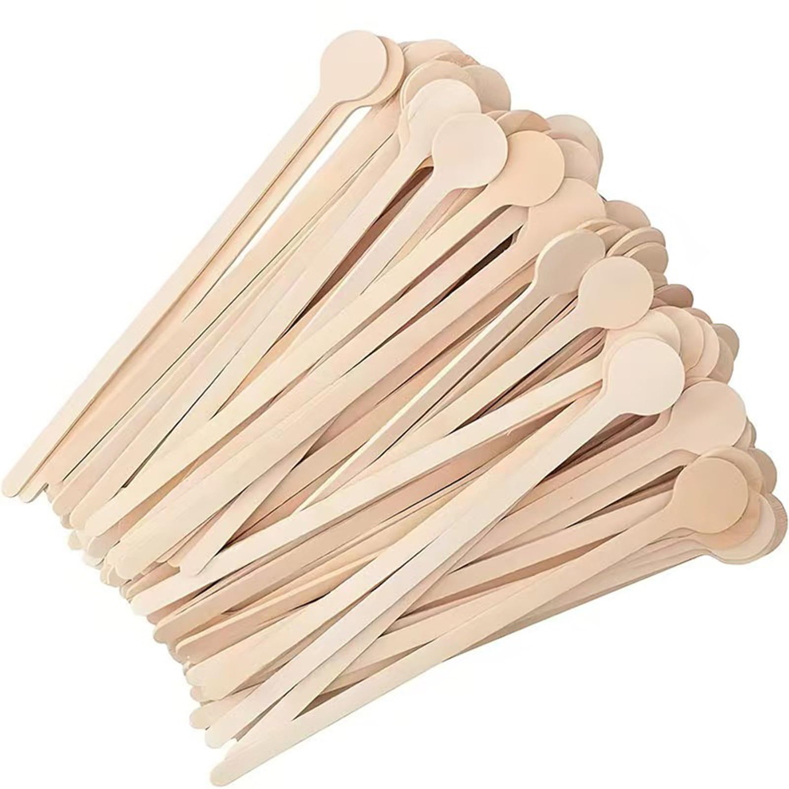 HLSN coffee stirrers with round ends for smooth stirring of hot beverages