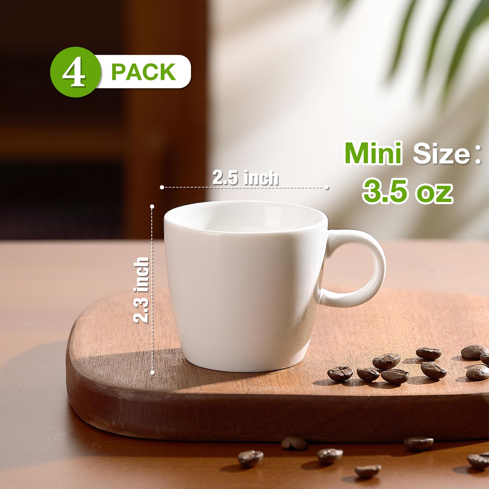 Hlukana demitasse cups with a white design for elegant servings.