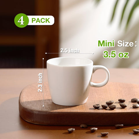 Hlukana demitasse cups with a white design for elegant servings.