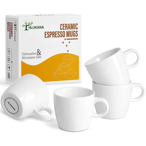 Hlukana porcelain espresso cups set of four for daily espressos.