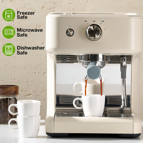 Hlukana cups with heat-retention walls keep coffee warm longer.