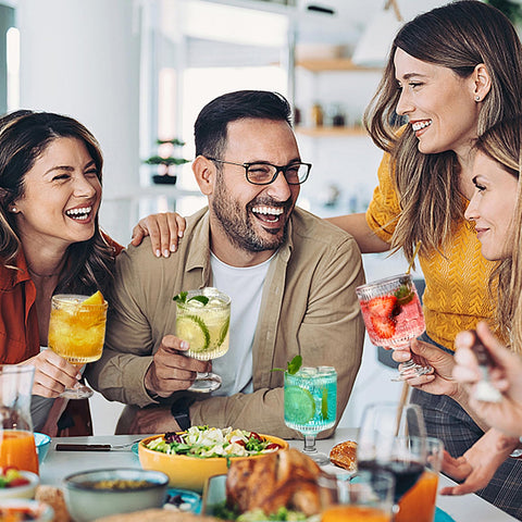 Hlukana embossed floral goblets elevate table decor during celebrations.