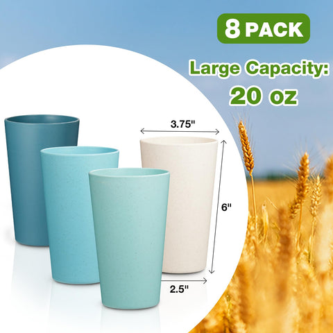 Hlukana wheat straw cups dishwasher and microwave safe for easy cleanup.