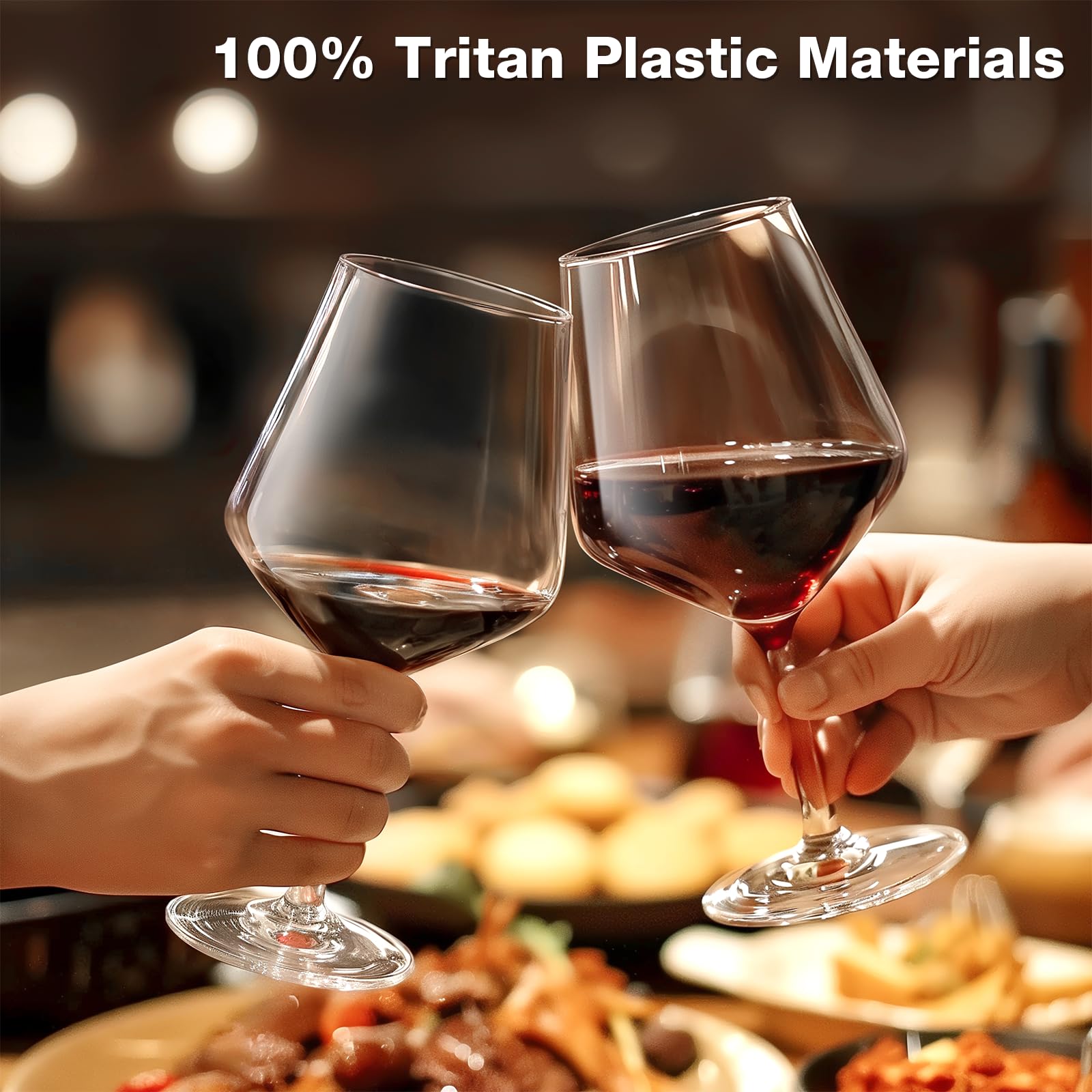 Hlukana stemmed wine glasses are top-rack dishwasher safe for easy cleanup