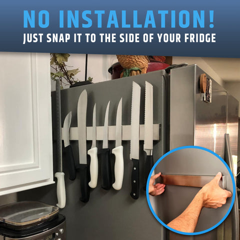 HMmagnets knife bar wall-mount keeps countertops clear