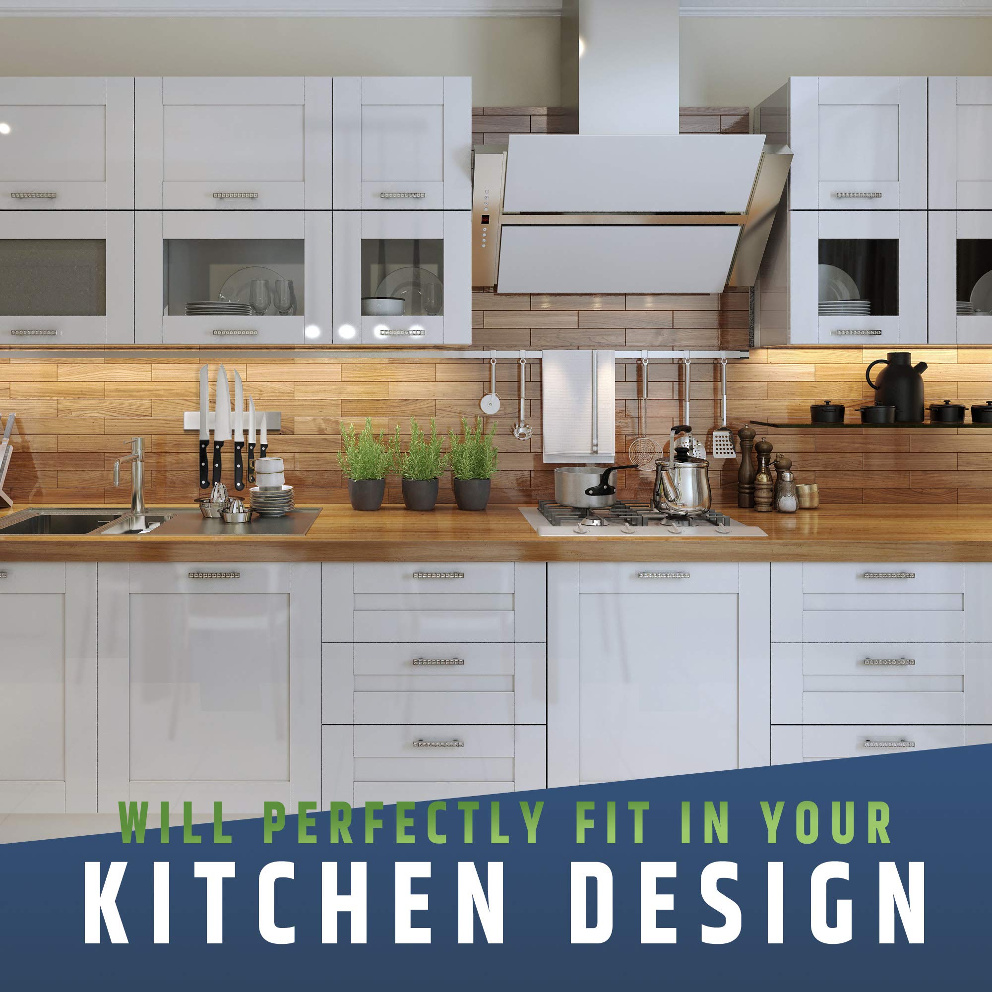 Space-saving knife strip keeps counters tidy and organized