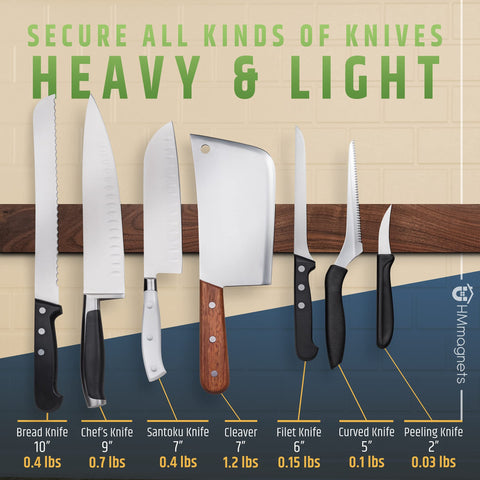 HMmagnets 40 percent more storage space supports larger knife collections