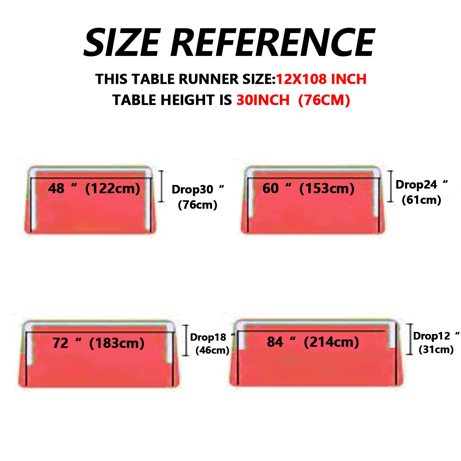 HMQIANG table runner drapes gracefully for outdoor picnics and catering events.