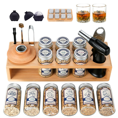 HMYBAR whiskey smoker kit with torch for smoky cocktails