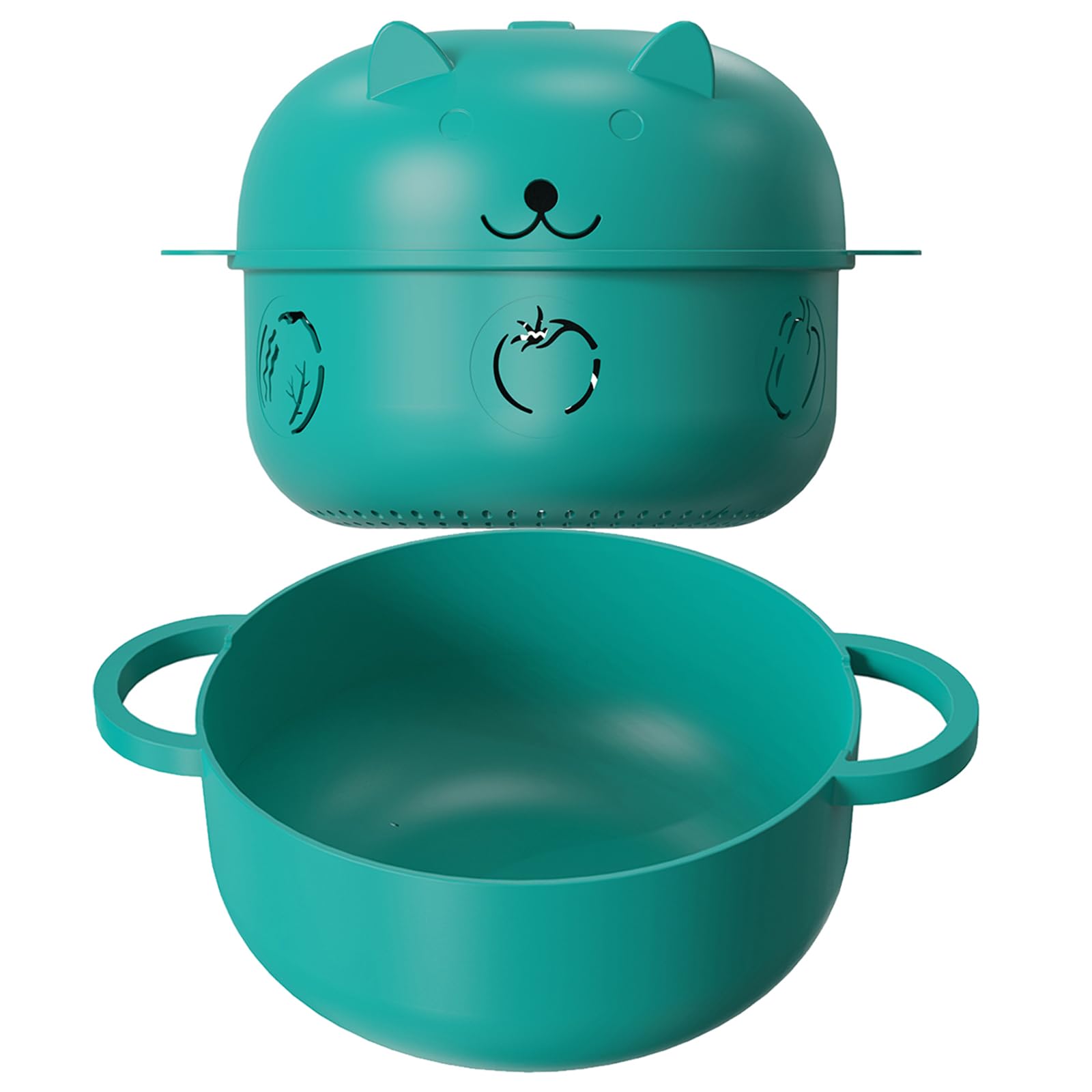 HMZXSY 68oz microwave ramen bowl in green for quick meals.