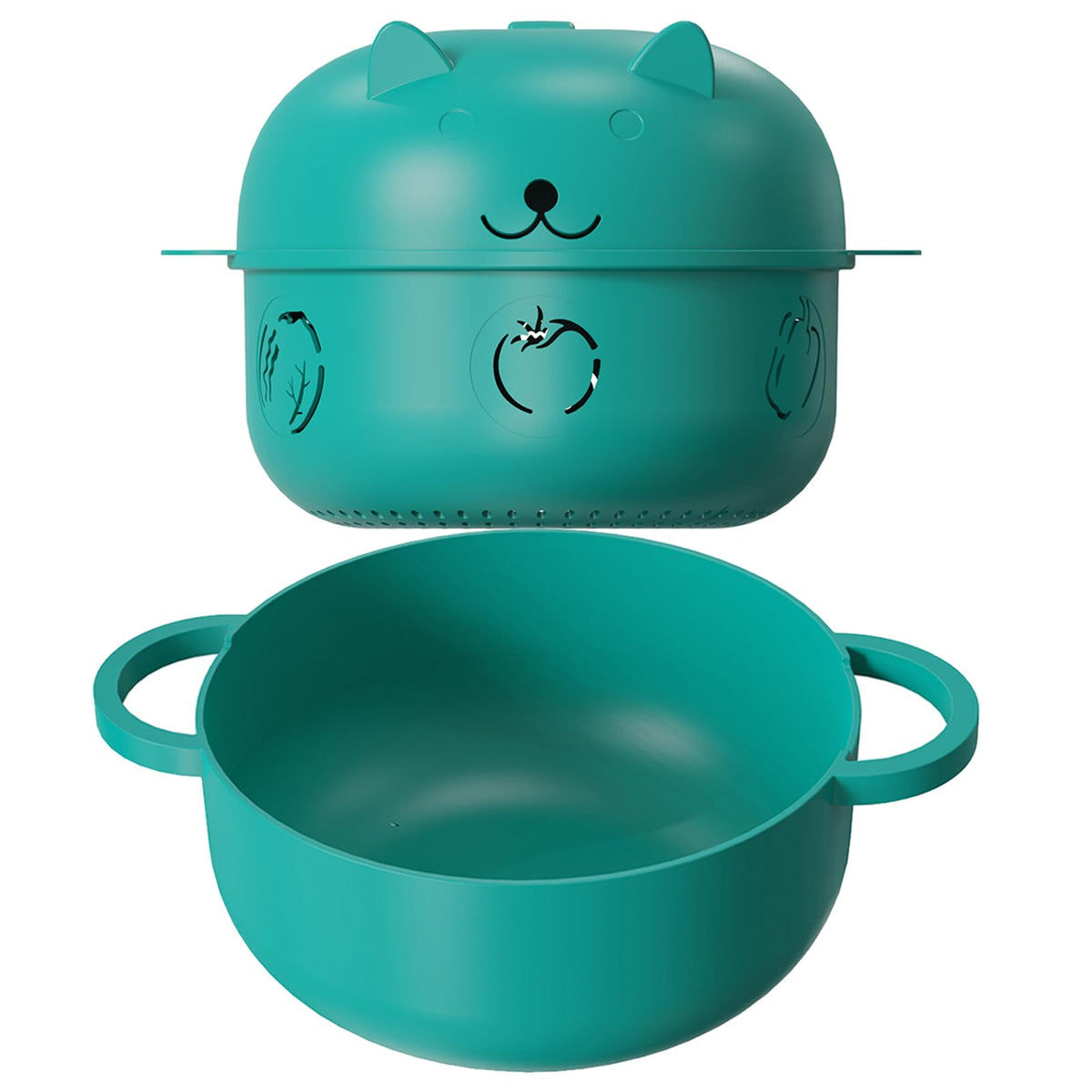 HMZXSY 68oz microwave ramen bowl in green for quick meals.