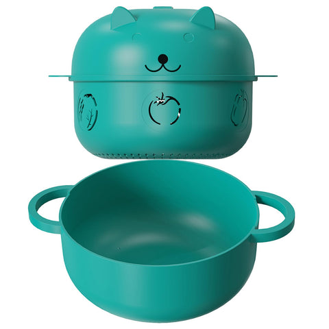 HMZXSY 68oz microwave ramen bowl in green for quick meals.