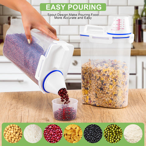 HNNJCK container displays built-in scale for easy portion checks.
