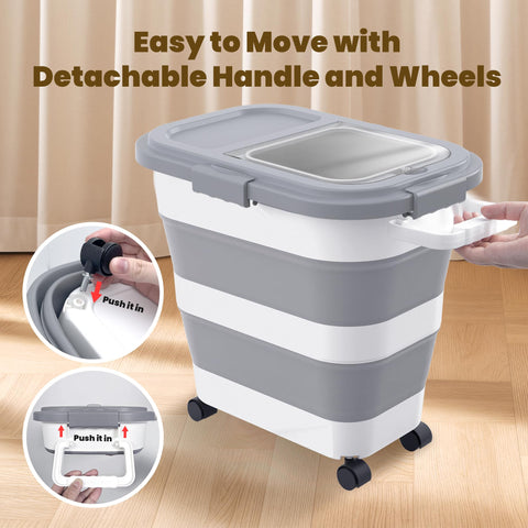 HOYTAMDAR rice storage with wheels and handle for easy movement