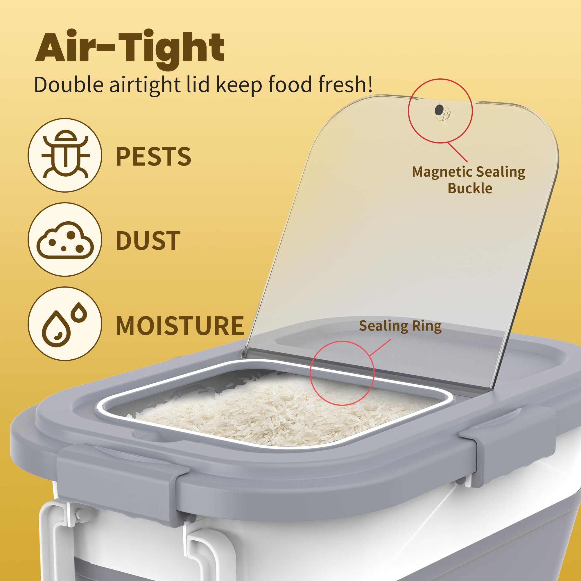 HOYTAMDAR small container and scoop for organized dry foods