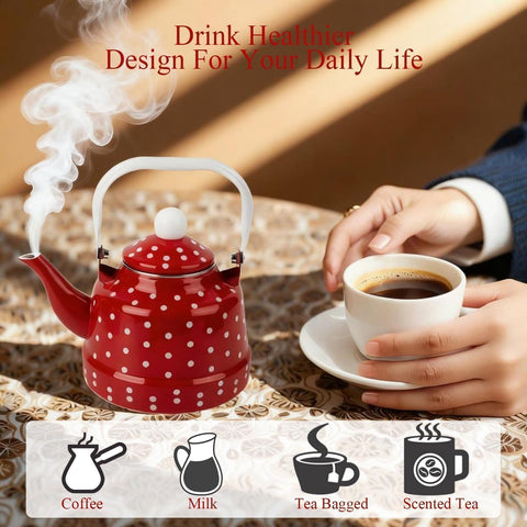 Hoceium 1.8-quart capacity kettle serves multiple guests.