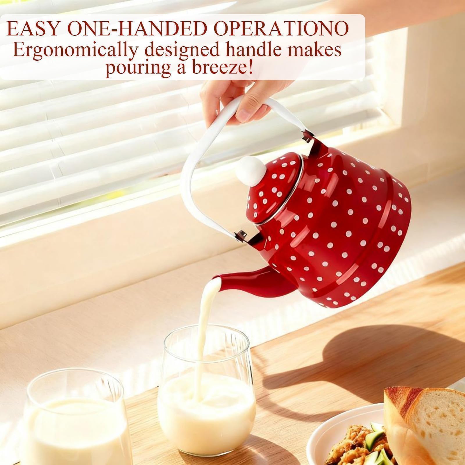 Hoceium kettle on a gas stove ready for boiling.