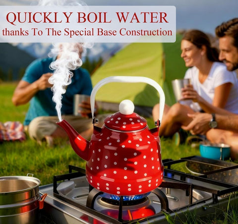 Hoceium tea kettle pours smoothly to make hot beverages.