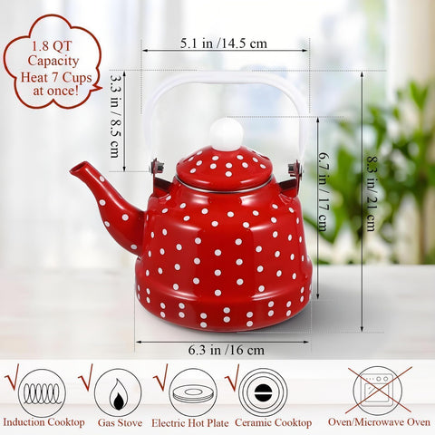 Hoceium kettle with ceramic handle for a comfortable grip.