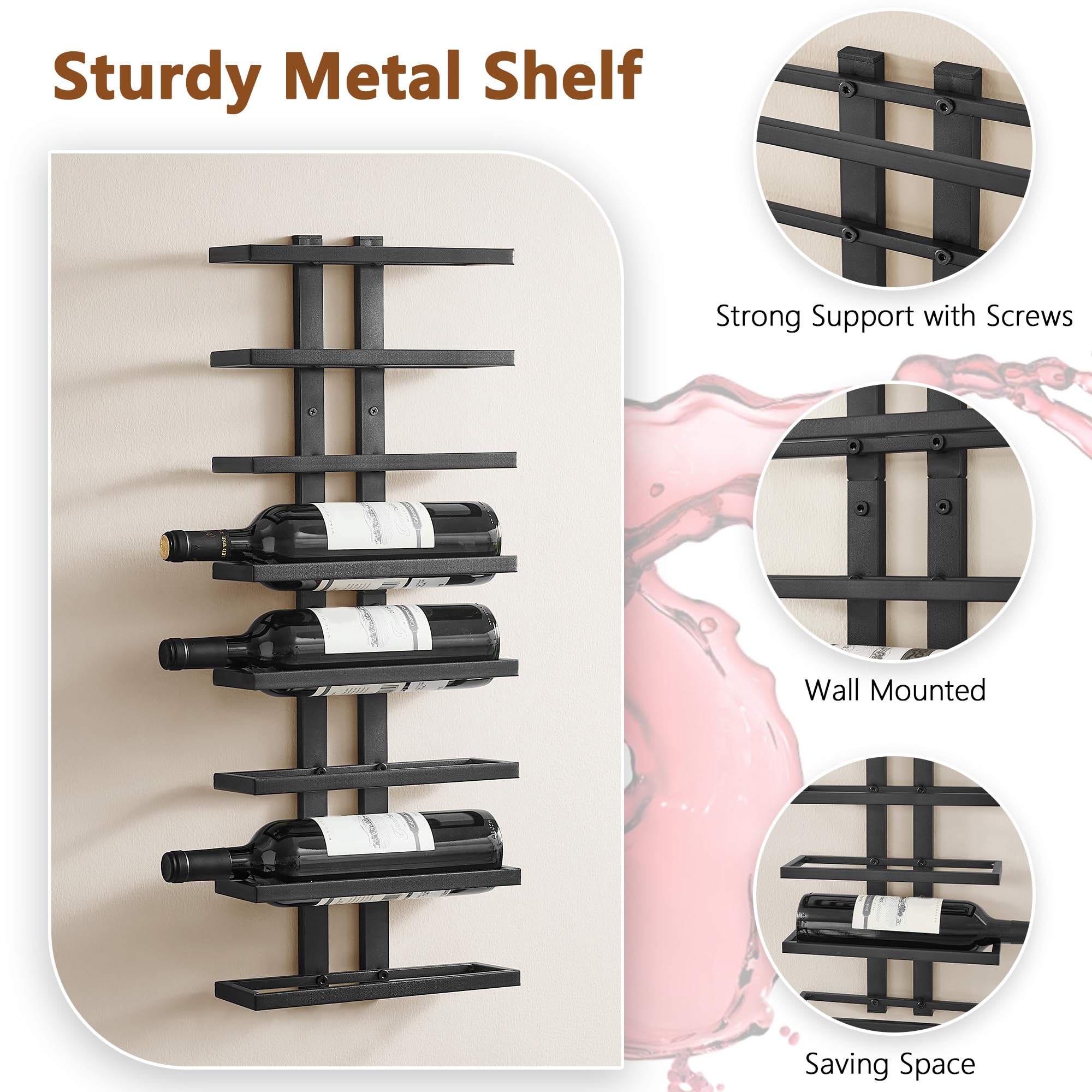 Hoctieon bar area storage keeps bottles within reach for entertaining.