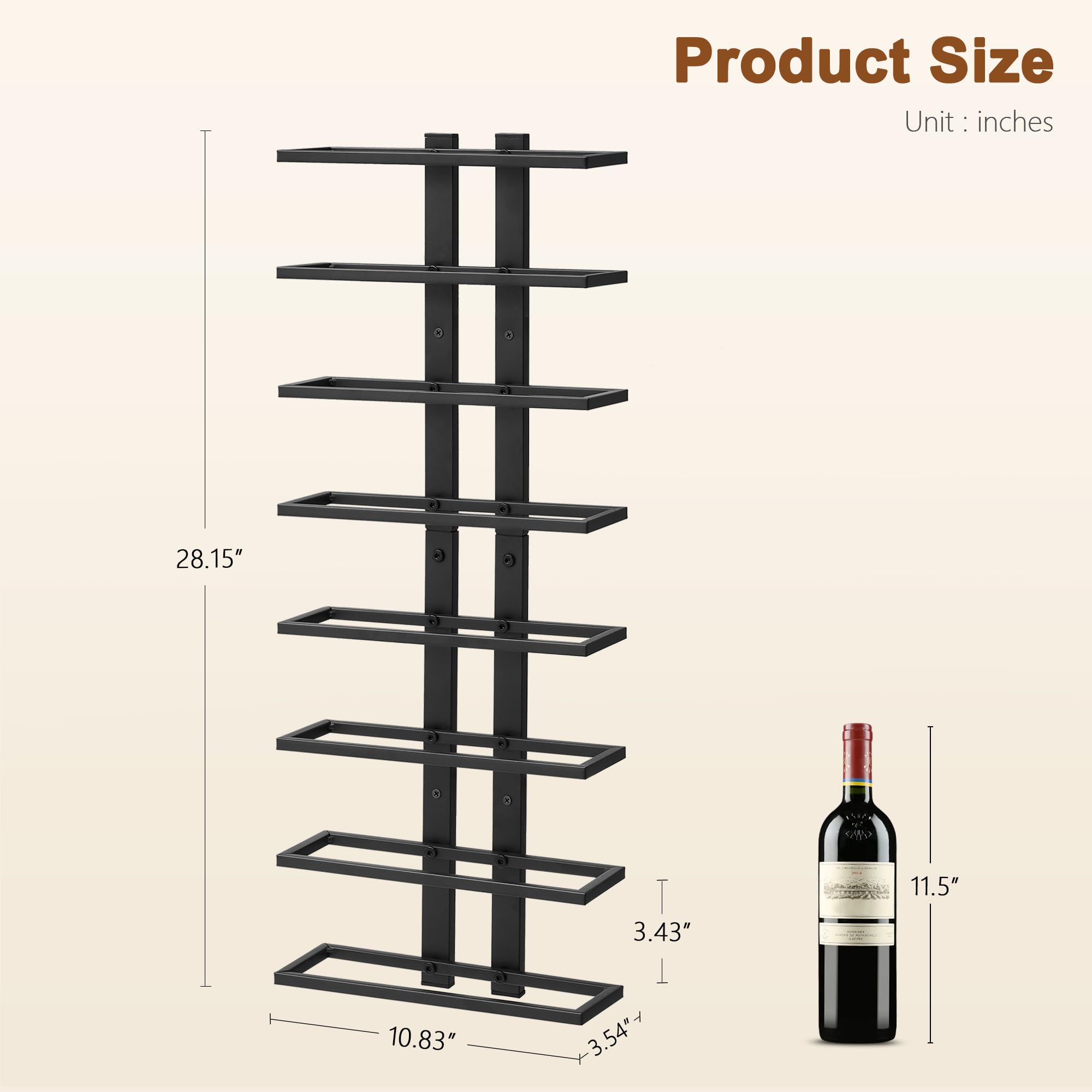 Hoctieon multi-use wall rack suitable for towels or wine