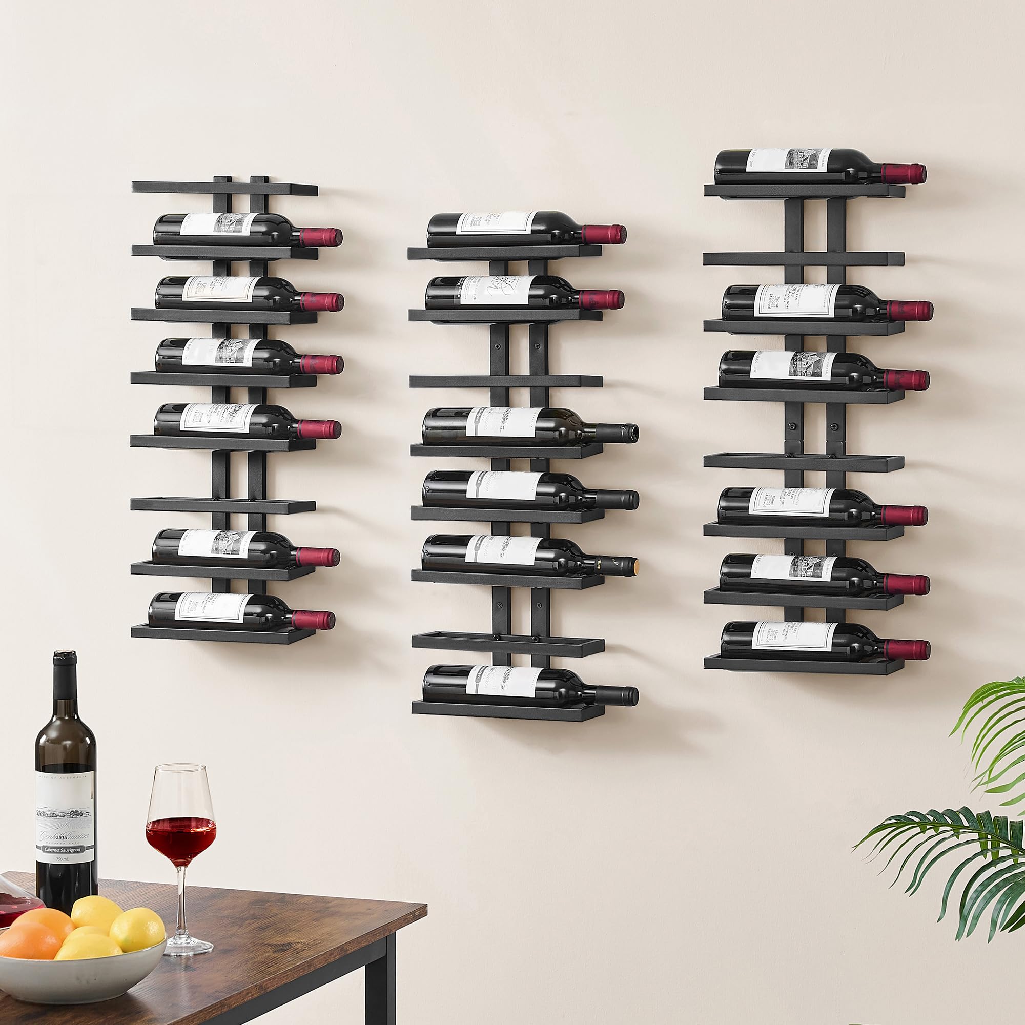Hoctieon vertical space saver wine storage mounted on wall