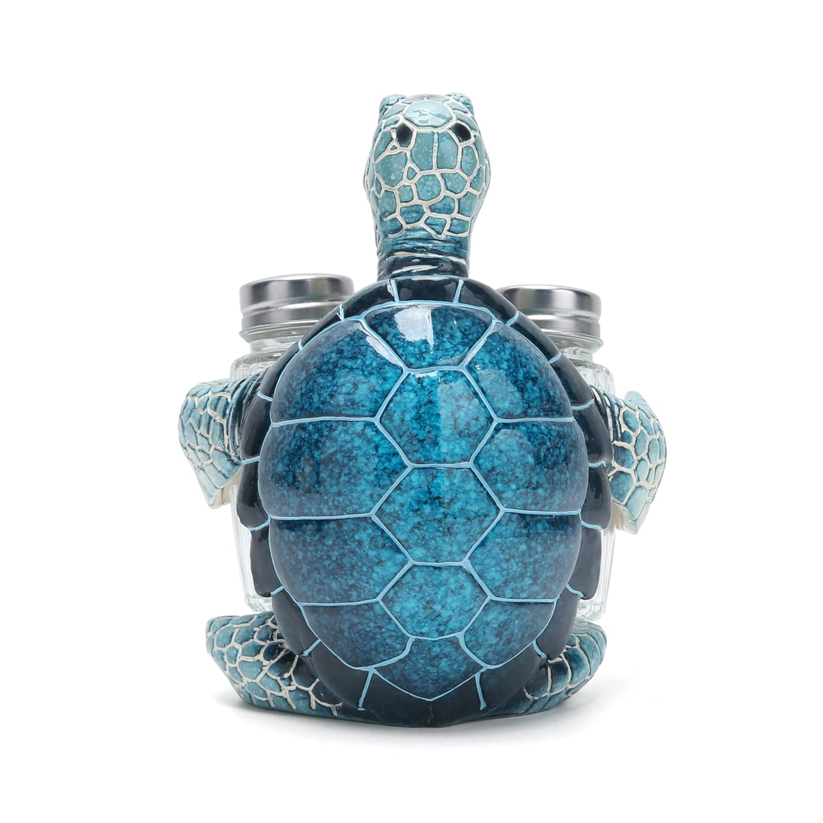 Hodao turtle figurine enhances year-round display on shelves.