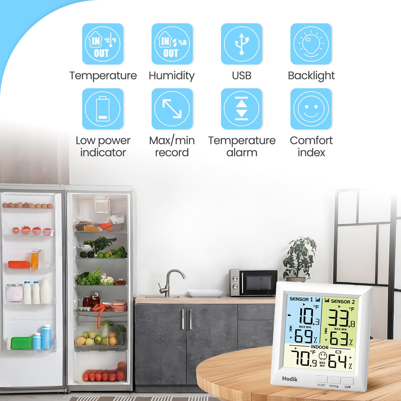 HODIK 330ft remote range lets you monitor from another room.