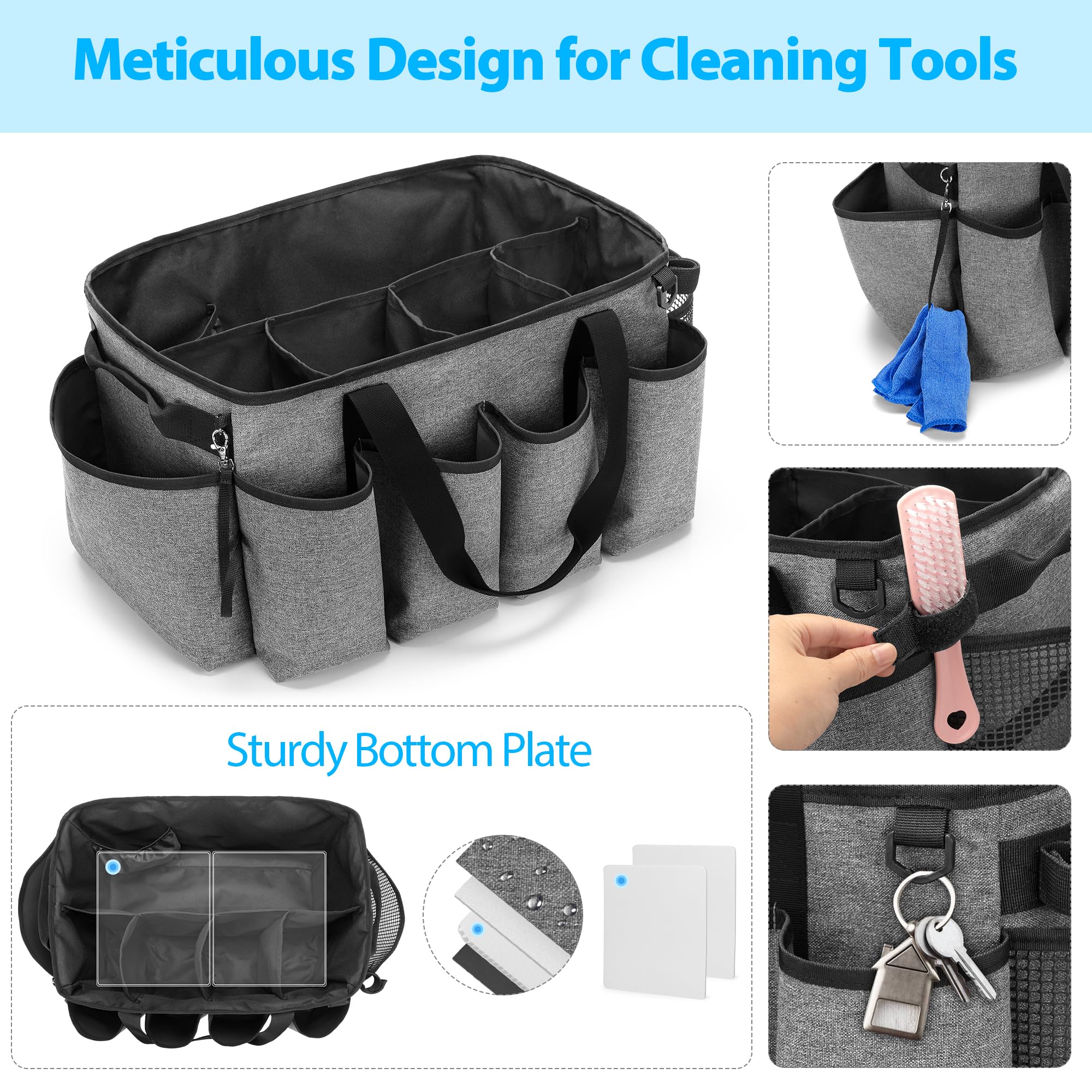 HODRANT Left pocket stores cleaning tools for quick access during tasks.