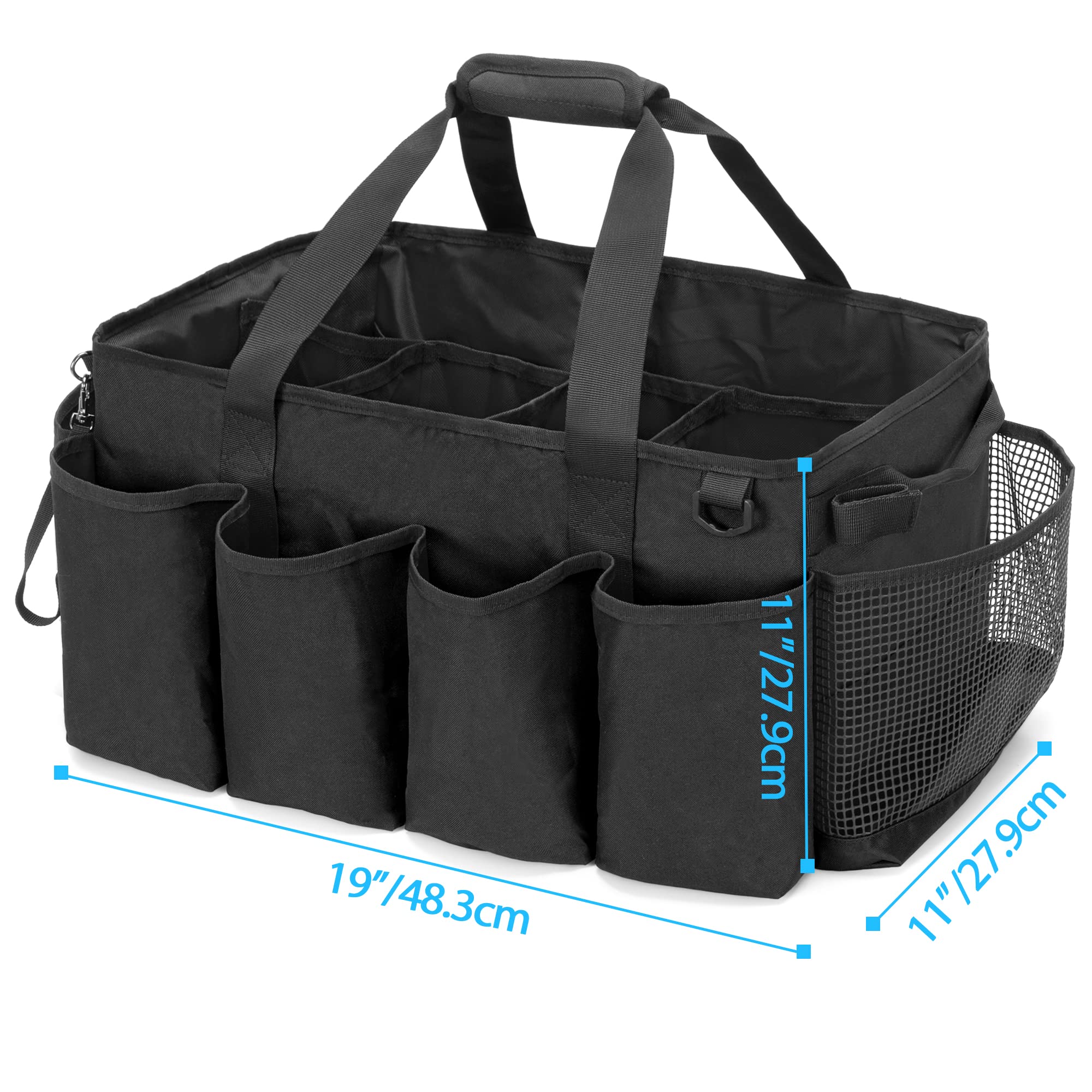 HODRANT cleaning caddy padded handles for comfortable carrying.