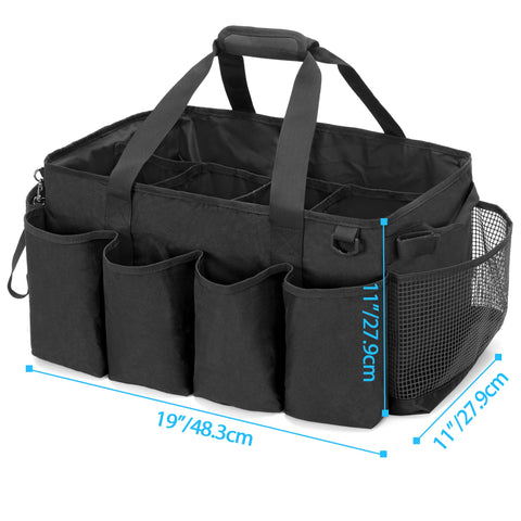 HODRANT cleaning caddy padded handles for comfortable carrying.