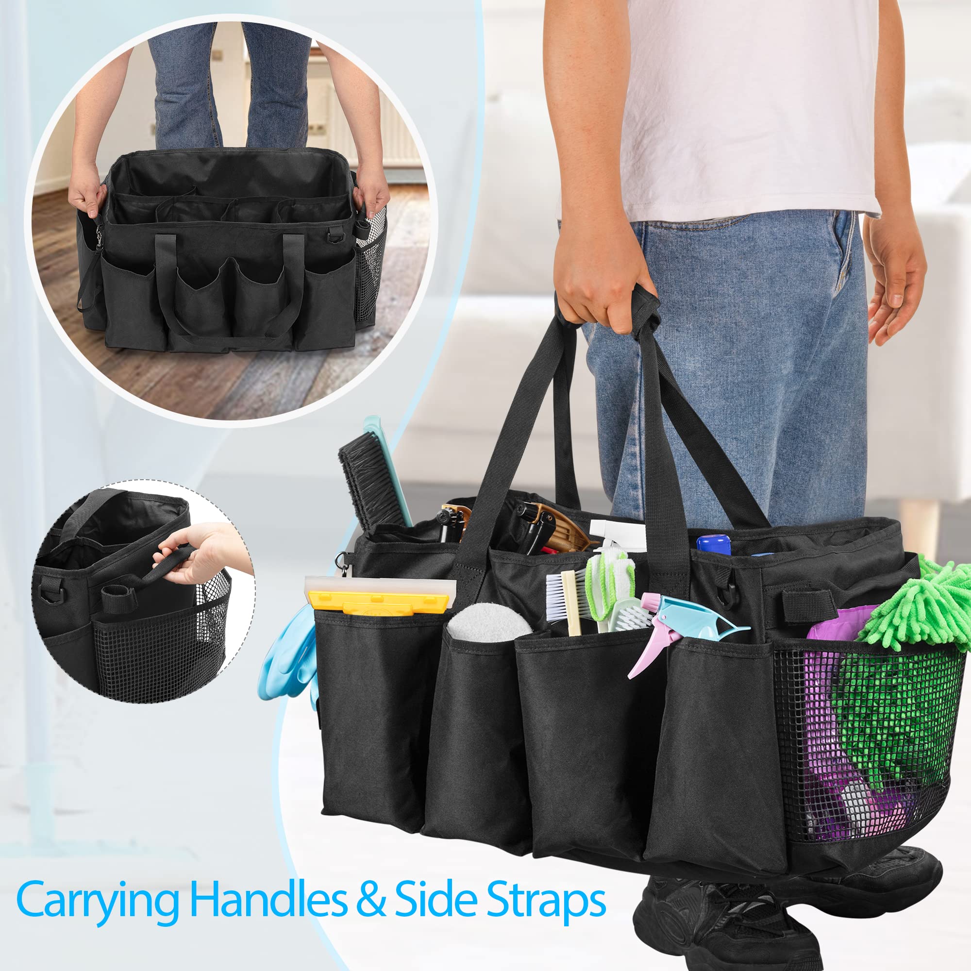 HODRANT cleaning caddy water-resistant nylon protects gear in damp environments.