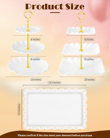 Hoedia six-piece serving trays set arranged with assorted desserts