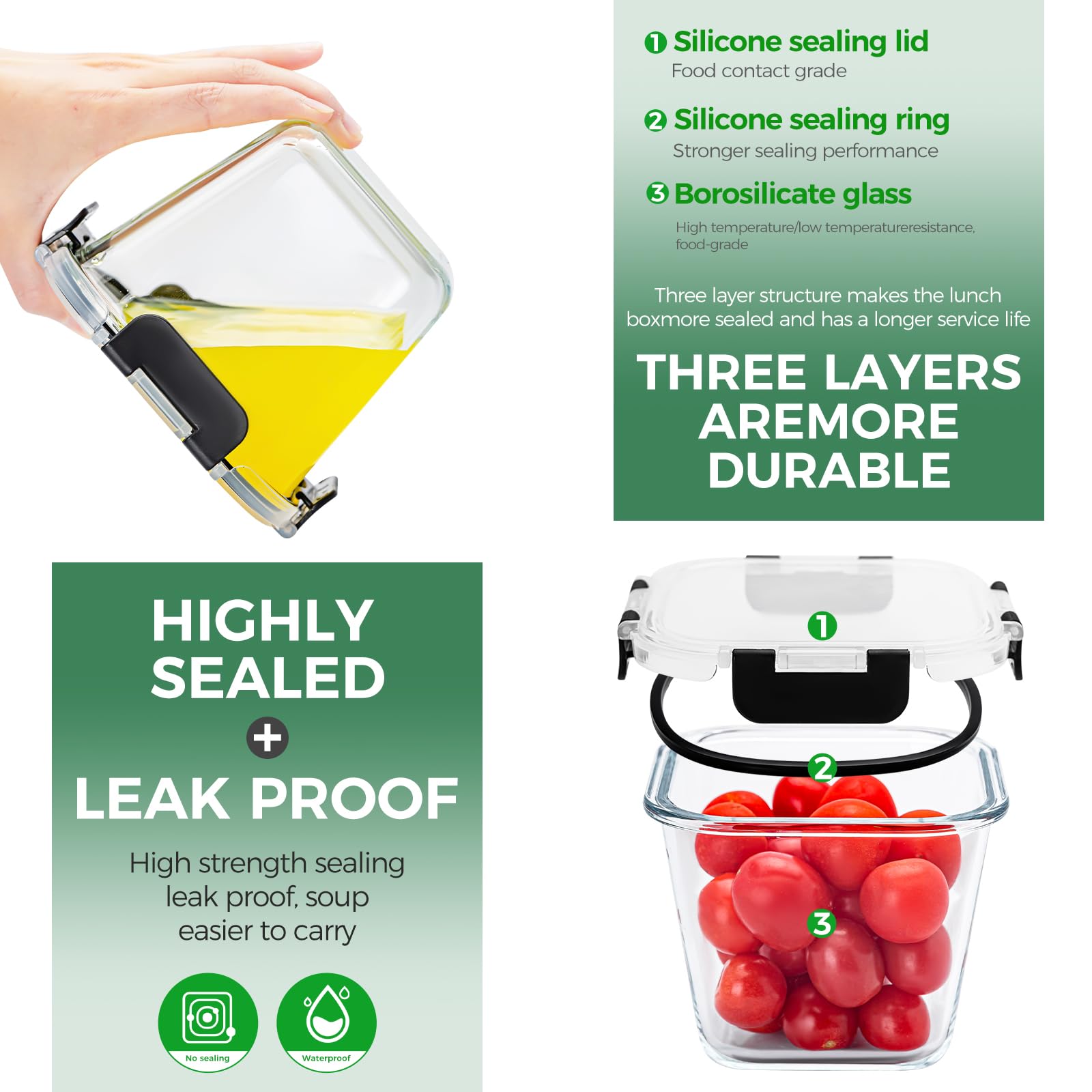 Hoenjuno easy-clean glass surface resists stains and odors after daily use.