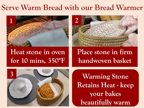 HofArtisan Terracotta Bread Basket handwoven for rustic bread service.