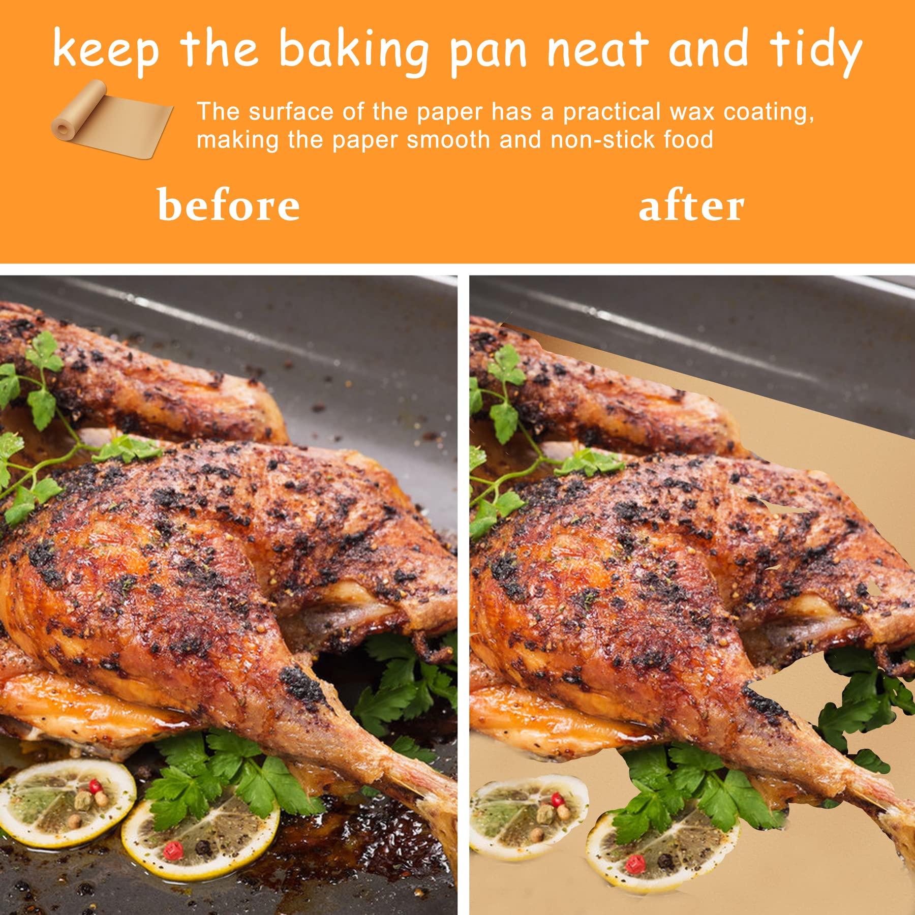 HOFHTD parchment paper for baking setup keeps pans clean